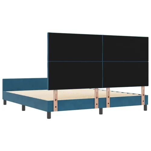 Box spring krevet Tamno plava 180 x 200 cm Baršun - Tamno plava 180 x 200 cm Dizajn s rombovima Cijena