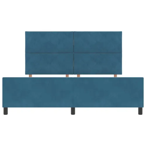 Box spring krevet Tamno plava 180 x 200 cm Baršun - Tamno plava 180 x 200 cm Dizajn s rombovima Cijena