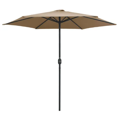 Vrtni suncobran s aluminijskim stupom 270 x 246 cm smeđesivi - Sivo-smeđa Cijena