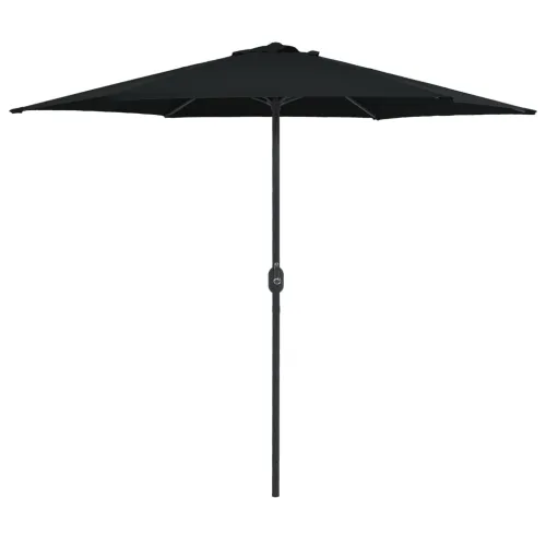 Vrtni suncobran s aluminijskim stupom 270 x 246 cm crni - Crna Cijena