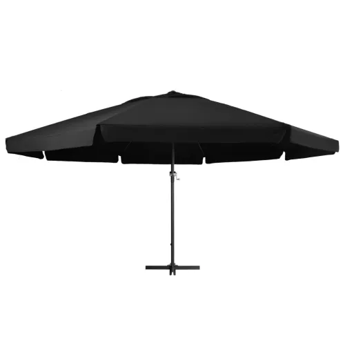 Vrtni suncobran s aluminijskim stupom 500 cm crni - Crna 500 cm Cijena