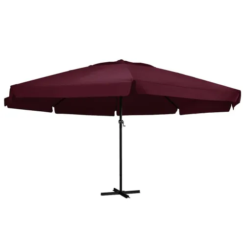 Vrtni suncobran s aluminijskim stupom 600 cm bordo - Bordo crvena 600 cm Cijena