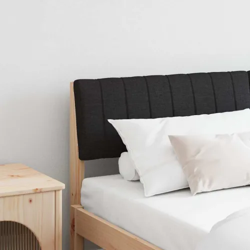 Tapecirani uzglavlje Crna 150 cm Čvrsto borovo drvo - Smeđa i crna 150 cm Cijena