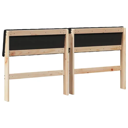 Tapecirani uzglavlje Crna 150 cm Čvrsto borovo drvo - Smeđa i crna 150 cm Cijena