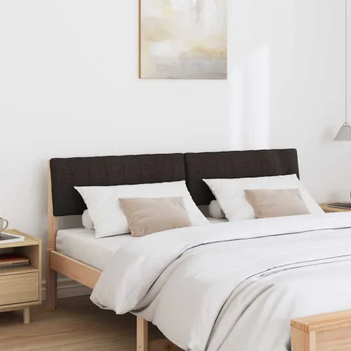 Tapecirani uzglavlje Crna 150 cm Čvrsto borovo drvo - Smeđa i crna 150 cm Cijena