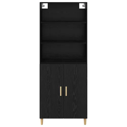 Kuhinjski ormarić Crni hrast 69,5 x 32,5 x 180 cm Konstruirano drvo - Crni hrast 2 vrata Cijena