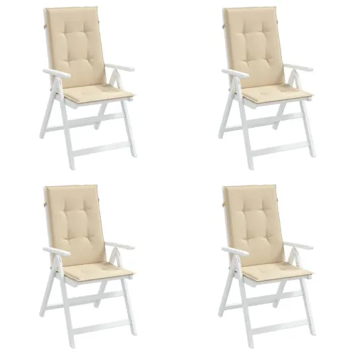 Jastuci za vrtne stolice 4 kom bež 120 x 50 x 3 cm od tkanine - Bež 120 x 50 x 3 cm 4 Cijena