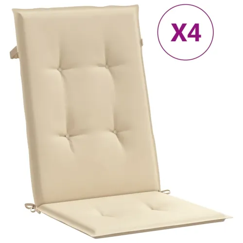 Jastuci za vrtne stolice 4 kom bež 120 x 50 x 3 cm od tkanine - Bež 120 x 50 x 3 cm 4 Cijena