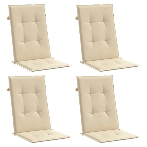 Jastuci za vrtne stolice 4 kom bež 120 x 50 x 3 cm od tkanine - Bež 120 x 50 x 3 cm 4 Cijena