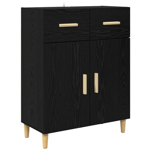 Kuhinjski ormarić Crni hrast 69,5 x 32,5 x 180 cm Konstruirano drvo - Crni hrast 2 vrata 2 ladice Cijena