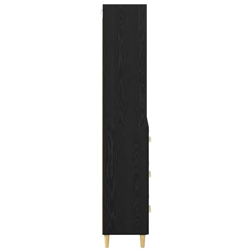 Kuhinjski ormarić Crni hrast 69,5 x 32,5 x 180 cm Konstruirano drvo - Crni hrast 3 ladice Cijena