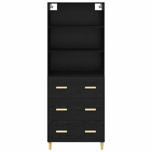 Kuhinjski ormarić Crni hrast 69,5 x 32,5 x 180 cm Konstruirano drvo - Crni hrast 3 ladice Cijena