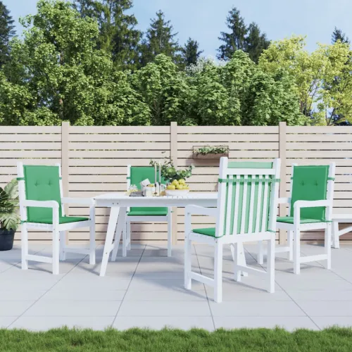 Jastuci za vrtne stolice 4 kom zeleni 100x50x3 cm od tkanine - Zelena 100 x 50 x 3 cm 4 Cijena