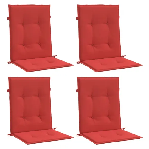 Jastuci za vrtne stolice 4 kom crveni 100x50x3 cm od tkanine - Crvena 100 x 50 x 3 cm 4 Cijena