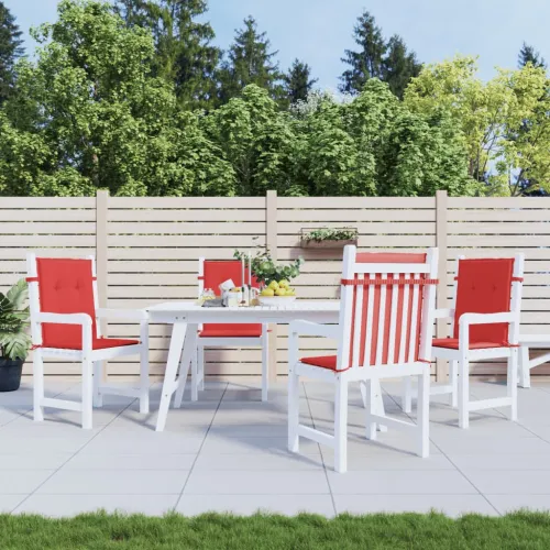 Jastuci za vrtne stolice 4 kom crveni 100x50x3 cm od tkanine - Crvena 100 x 50 x 3 cm 4 Cijena
