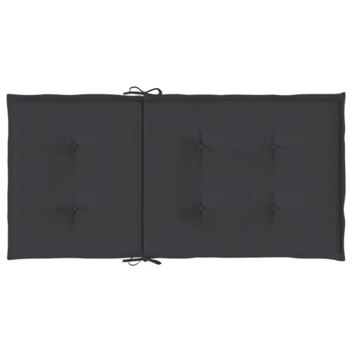 Jastuci za vrtne stolice 2 kom crni 100 x 50 x 3 cm od tkanine - Crna 100 x 50 x 3 cm 2 Cijena