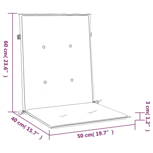 Jastuci za vrtne stolice 2 kom crni 100 x 50 x 3 cm od tkanine - Crna 100 x 50 x 3 cm 2 Cijena