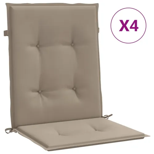 Jastuci za vrtne stolice 4 kom smeđesivi 100x50x3 cm od tkanine - Sivosmeđa 100 x 50 x 3 cm 4 Cijena