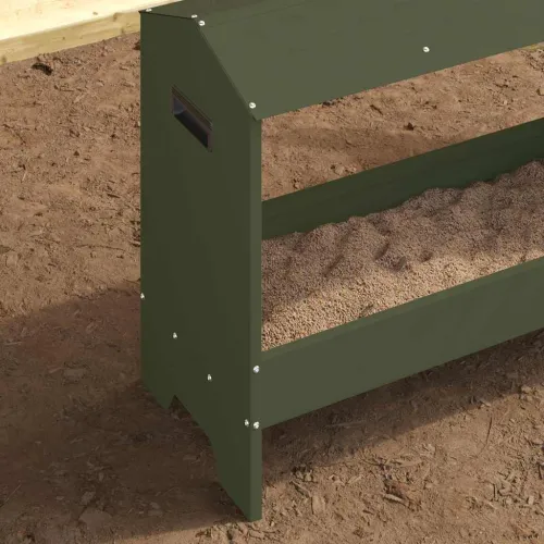Hranilica za kokoške Maslinasto zelena 81 x 32 x 53,5 cm - Maslinovo zelena Cijena
