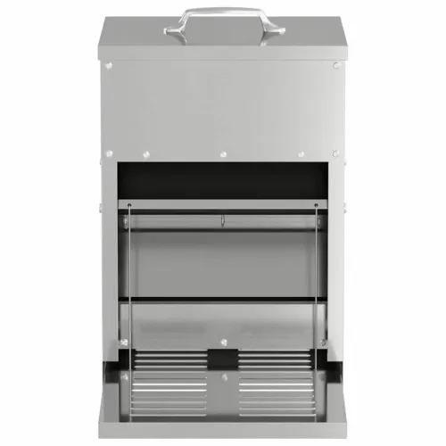 Feeder s nogom za piliće Srebrno 25 x 42 x 40 cm 4 kg - Pocinčani čelik 25 x 42 x 40 cm Cijena