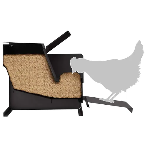 Feeder s nogom za piliće Crna 50 x 40 x 29 cm 2 kg - Crna Cijena