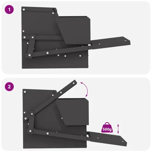 Feeder s nogom za piliće Crna 50 x 40 x 29 cm 2 kg - Crna Cijena