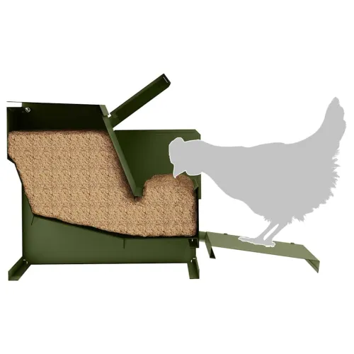 Feeder s nogom za piliće Maslinastozelena 50 x 40 x 29 cm 2 kg - Maslinastozelena Cijena