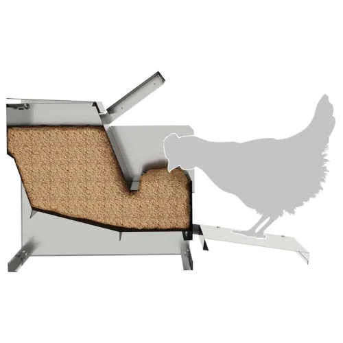 Feeder s nogom za piliće Srebrna 50 x 40 x 29 cm 2 kg - Pocinčani čelik Cijena