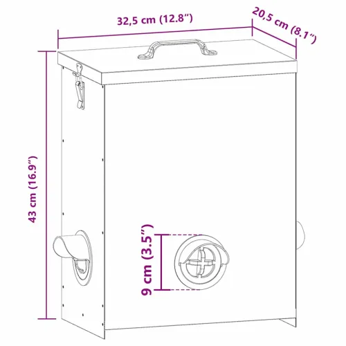 Hranilica za piliće 2 Crna 32,5 x 20,5 x 43 cm 25 kg - Crna 2 Cijena