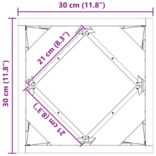 Sadilica Crna 30 x 30 x 30 cm Čelik - Crna 30 x 30 x 30 cm 1 Cijena