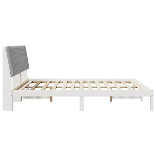 Okvir za krevet s uzglavljem Svijetlo siva 180 x 200 cm - 180 x 200 cm Bijela i svijetlosiva Cijena