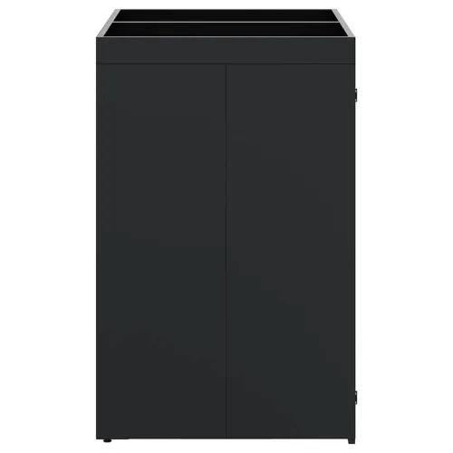 Skladištenje kanti za 2 kante Crna 136 x 77,5 x 121,5 cm - Crna 2 Vrh za saksiju Cijena