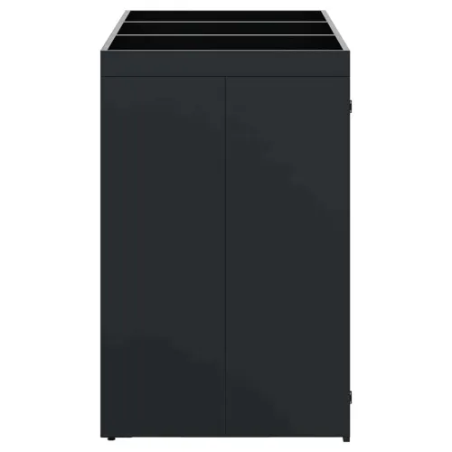 Skladištenje kanti za 3 kante Crna 204 x 77,5 x 121,5 cm - Crna 3 Vrh za saksiju Cijena