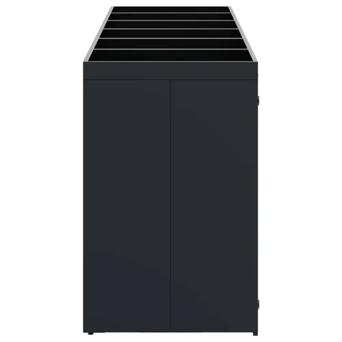 Skladištenje kanti za 6 kanti Crna 408 x 77,5 x 121,5 cm - Crna 6 Vrh za saksiju Cijena