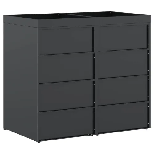 Skladištenje kanti za 2 kante Antracit 136 x 77,5 x 121,5 cm - Antracit 2 Vrh za saksiju Cijena
