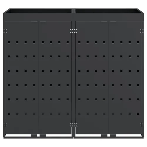 Skladištenje kanti za 2 kante Antracit 136 x 77,5 x 121,5 cm - Antracit 2 Vrh za saksiju Cijena