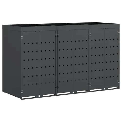 Skladištenje kanti za 3 kante Antracit 204 x 77,5 x 121,5 cm - Antracit 3 Vrh za saksiju Cijena