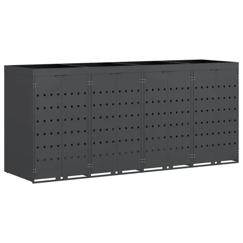 Skladištenje kanti za 4 kante Antracit 272 x 77,5 x 121,5 cm - Antracit 4 Vrh za saksiju Cijena