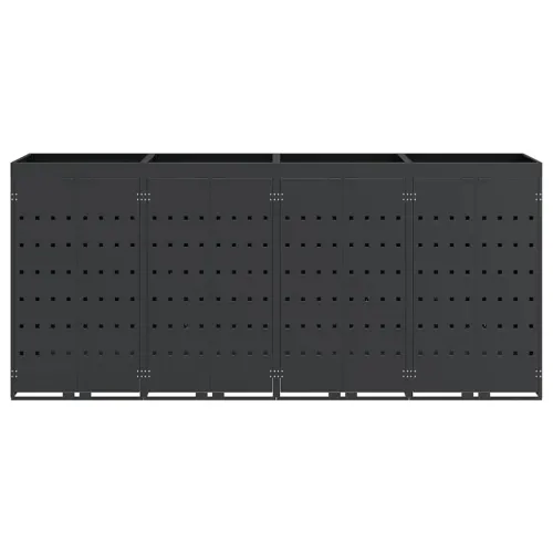 Skladištenje kanti za 4 kante Antracit 272 x 77,5 x 121,5 cm - Antracit 4 Vrh za saksiju Cijena