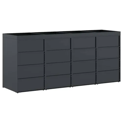 Skladištenje kanti za 4 kante Antracit 272 x 77,5 x 121,5 cm - Antracit 4 Vrh za saksiju Cijena