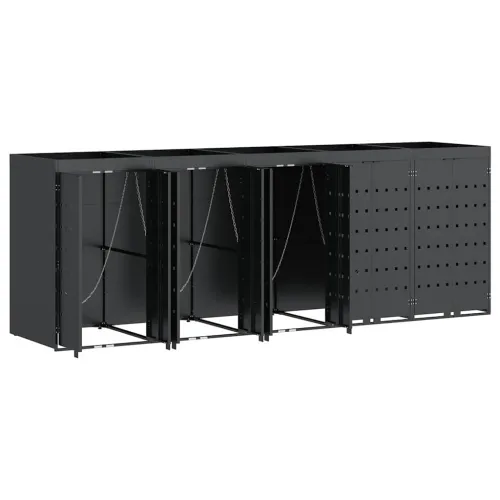 Skladištenje kanti za 5 kanti Antracit 340 x 77,5 x 121,5 cm - Antracit 5 Vrh za saksiju Cijena