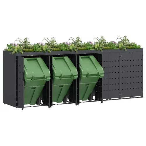 Skladištenje kanti za 5 kanti Antracit 340 x 77,5 x 121,5 cm - Antracit 5 Vrh za saksiju Cijena