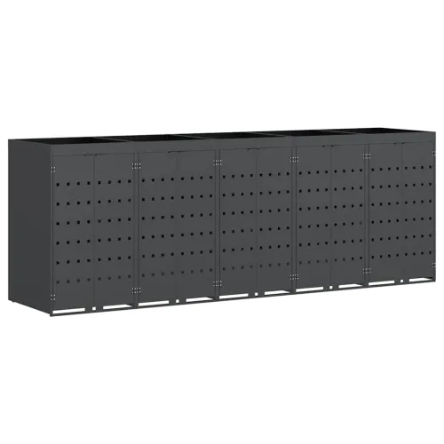 Skladištenje kanti za 5 kanti Antracit 340 x 77,5 x 121,5 cm - Antracit 5 Vrh za saksiju Cijena
