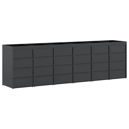 Skladištenje kanti za 6 kanti Antracit 408 x 77,5 x 121,5 cm - Antracit 6 Vrh za saksiju Cijena