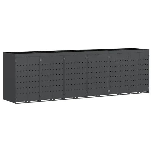 Skladištenje kanti za 6 kanti Antracit 408 x 77,5 x 121,5 cm - Antracit 6 Vrh za saksiju Cijena