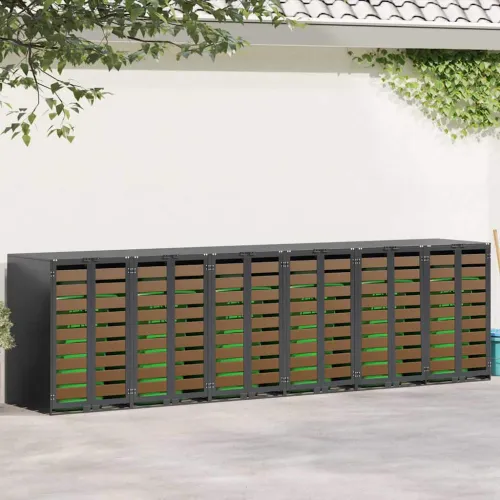 Skladištenje kanti za 3 kante Čelik Antracit - HDPE vrata bez žardinjere 6 Cijena