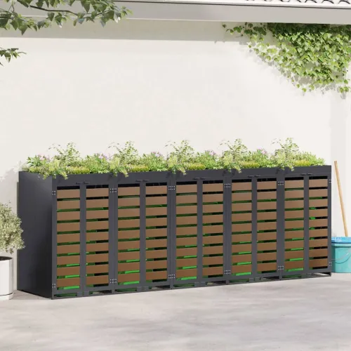 Skladištenje kanti za 3 kante Čelik Antracit - HDPE vrata sa žardinjerom 5 Cijena