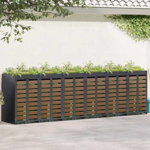 Skladištenje kanti za 3 kante Čelik Antracit - HDPE vrata sa žardinjerom 6 Cijena