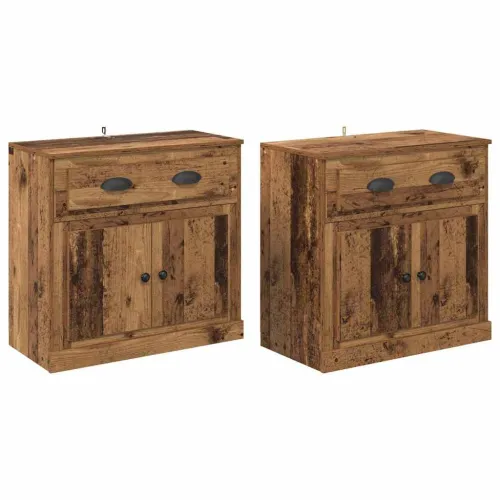 Komode 2 kom. Staro drvo 70 x 35,5 x 67,5 cm Konstruirano drvo - Staro drvo Cijena