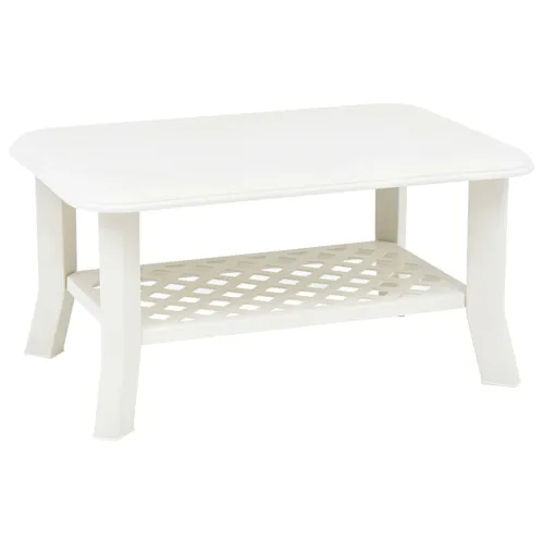 Stolić za kavu bijeli 90 x 60 x 46 cm plastični - Bijela Cijena